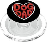 Bold Dog Dad Heart Graphic for Proud Pet Loving Men PopSockets PopGrip pour MagSafe
