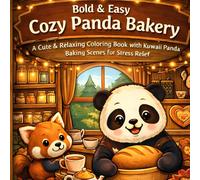 Bold & Easy Cozy Panda Bakery: A Cute & Relaxing Coloring Book with Kawaii Panda Baking Scenes for Stress Relief