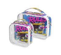 Bold Graffiti Street Art Wildstyle No Rules in The Gamravel Trousse de toilette résistante à l'eau approuvée par la TSA