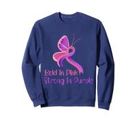 Bold in Pink Strong Purple Violence Sensibilisation au Cancer du Sein Sweatshirt
