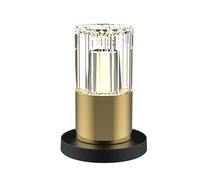 BOLD Kristy lampe de table décorative LED sans fil (variateur continu, 2200-3000K blanc chaud, base de charge + câble USB 1 m, jusqu’à 10 h) Doré