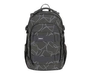 BOLD Lässig Sac à dos scolaire avec réflecteurs et partie dorsale réglable en hauteur/School Backpack Bold Edges grey