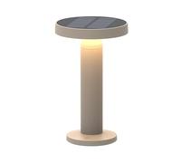 BOLD Lampe de table solaire LED pour l'intérieur et l'extérieur (interrupteur tactile, 6 heures d'utilisation, intensité variable en continu, certifié IP44, avec câble USB-A vers USB-C de 1 m) - Mat