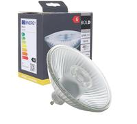 BOLD Lighting QPAR 111 (ES 111) LED GU10 Ampoule à réflecteur (425 lumens | Intensité variable | 6,5 W équivalent à 40 W | 2700 K blanc chaud | 15 000 heures d'autonomie), aluminium