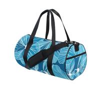 Bold Line Grand sac de sport avec feuilles de géranium Cyan Grande capacité