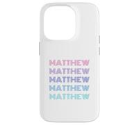 Bold Matthew Rugged Distressed Name Pride Coque pour iPhone 14 Pro
