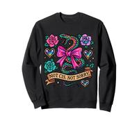 Bold Pride Snake Art - Not Cis Sorry Banner Retro Tattoo Sweatshirt