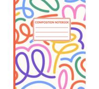 Bold Squiggles and Scribbles: A colorful composition book with melon accents, complete with melon and green lines inside!