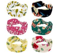 Bold Tiger Lily Lot de 6 bandeaux élastiques larges et antidérapants pour femme, idéal pour le yoga, l'entraînement, le sport, la course à pied