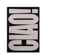 Bold Typography Canvas Wall Art Ciao Monochrome Design for Living Room Bedroom Apartment(Unframed,08x12inch(20x30cm))