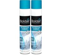 BOLDAIR - Destructeur d'odeurs - Parfume pendant des heures - surfaces et textiles - Sans Parfum - Sans colorant - Désodorise en 5secs - 500ml - Fabrication Française (Lot de 2)