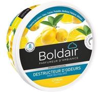 BOLDAIR - Gel destructeur d'odeur Citron - Neutralise les odeurs - parfume - Produit gel solide - Multi application - durée 8 semaines - 300g - Fabrication française