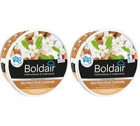 BOLDAIR - Gel destructeur d'odeur Karité Monoï - Neutralise les odeurs - parfume - Produit gel solide - Multi application - durée 8 semaines - 300g - Fabrication française (Lot de 2)