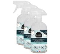 Boldair Lot de 3 Sprays 500 ml Destructeur d'odeurs Désinfectant Fleur de coton
