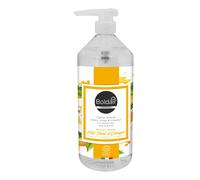 BOLDAIR Crème Lavante 3 en 1 - Mains Corps & Cheveux - Écocert - Parfum Naturel Miel & Fleur d’Oranger - 1L