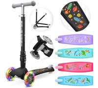 BOLDCUBE Teeny Fold | Trottinette 3 Roues Enfants 3-8 Ans | Pliable | Roues Lumineuses | Hauteur Ajustable 61 à 79 cm
