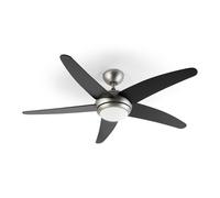 Bolero 134 cm 55 W Ventilateur de plafond avec luminaire Noir