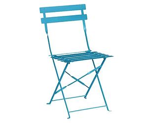 Bolero - 2 chaises pliantes en acier Bolero Perth bleues