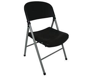 Bolero CE693 Lot de 2 chaises utilitaires pliantes Noir 810 x 490 x 500 mm