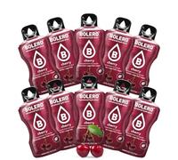 BOLERO Cerise | 10 sticks 9g de Poudre pour Boisson sans sucre à la Stevia | Sans Conservateur ni colorants artificiels, Faible en calories, il convient pour toute la Famille