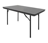 Bolero GC594 Table de banquet rectangulaire pliante en acier ABS Gris 750 x 1220 x 610 mm