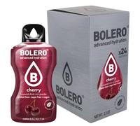 Bolero CHERRY 24x3g | Jus en poudre sans sucre, édulcoré à la stévia + vitamine C | pour enfants et sportifs | sans gluten, végétalien | saveur de cerise
