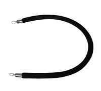 Bolero Cordon d'accueil 2,5 mètres, noir, extrémités en alliage de zinc à fixer au mur ou aux poteaux - Idéal pour les clubs, bars et restaurants, GG725