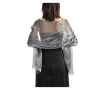 Boléro Court en Mousseline Châles de couleur pure for femmes, for robes soirée, mariée, demoiselle d'honneur, mariage, boléro, châle for dames(Dark Grey)