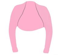 Boléro de protection solaire pour femme en polyester léger ouvert sur le devant avec trous pour les pouces, pour cyclisme, course à pied, sports de plein air (rose)