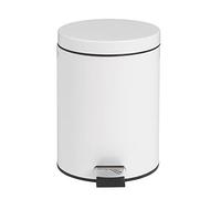 Bolero DP038 Poubelleà pédale Blanc 5 l