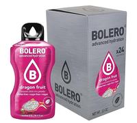 Bolero DRAGON FRUIT 24x3g | Jus en poudre sans sucre, édulcoré à la stévia + vitamine C | pour enfants et sportifs | sans gluten, végétalien | saveur fruit du dragon