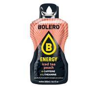 Bolero Energy 12 Beutel | Sugar-Free Powder Drink | Vegan & Gluten-Free | For Active Lifestyles (12x14g, Iced Tea Peach)