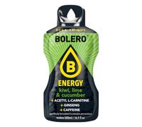 Bolero Energy 12 Beutel | Sugar-Free Powder Drink | Vegan & Gluten-Free | For Active Lifestyles (12x14g, Kiwi Lime Cucumber)