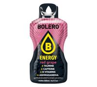 Bolero Energy 12 Beutel | Sugar-Free Powder Drink | Vegan & Gluten-Free | For Active Lifestyles (12x14g, Red Grape)