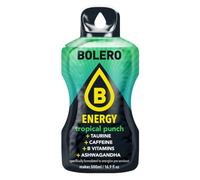 Bolero Energy 12 Beutel | Sugar-Free Powder Drink | Vegan & Gluten-Free | For Active Lifestyles (12x14g, Tropical Punch)
