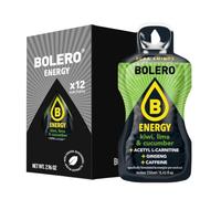 Bolero Energy 7 g x 12 sachets | Boisson en poudre sans sucre | Végan & sans gluten | Pour un mode de vie actif (12x7g, Kiwi, Citron vert & Concombre)