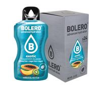 Bolero EXOTIC 24x3g | Jus en poudre sans sucre, édulcoré à la stévia + vitamine C | pour enfants et sportifs | sans gluten, végétalien | goût exotique