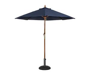 Bolero GG497 Parasol rond haut de 3000 mm de hauteur x 2520 mm de diamètre, bleu marine
