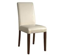 Bolero GH444 Lot de 2 chaises de salleà manger en similicuir Crème Hauteur 510 mm