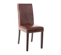 Bolero GR369 Lot de 2 chaises de salleà manger en similicuir Marron