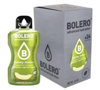 Bolero HONEY MELON 24x3g | Jus en poudre sans sucre, édulcoré à la stévia + vitamine C | pour enfants et sportifs | sans gluten, végétalien | goût sucré de melon
