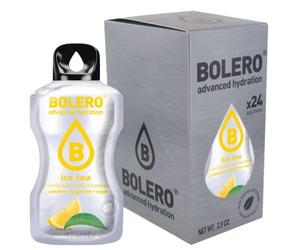 Boléro ICE TEA LEMON 24x3g | Jus en poudre sans sucre, édulcoré à la stévia + vitamine C | pour enfants et sportifs | sans gluten, végétalien | thé glacé saveur citron