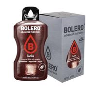 Bolero KOLA 24x3g | Jus en poudre sans sucre, édulcoré à la stévia + vitamine C | pour enfants et sportifs | sans gluten, végétalien | le goût du cola