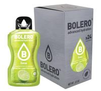 Bolero LIME 24x3g | Jus en poudre sans sucre, édulcoré à la stévia + vitamine C | pour enfants et sportifs | sans gluten, végétalien | saveur citron vert