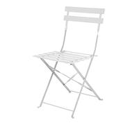 Bolero Lot de 2 chaises en acier Gris