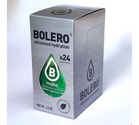 Bolero MOJITO 24x3g | Jus en poudre sans sucre, édulcoré à la stévia + vitamine C | pour enfants et sportifs | sans gluten, végétalien | goût mojito
