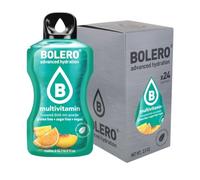Bolero MULTIVITAMIN 24x3g | Jus en poudre sans sucre, édulcoré à la stévia + vitamine C | pour enfants et sportifs | sans gluten, végétalien | saveur multivitamine