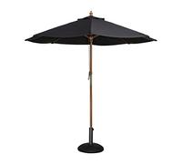 Parasol de terrasse à poulie noir professionnel de 3 m Bolero Noir