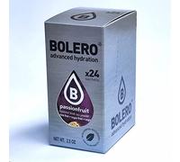 Bolero PASSIONFRUIT 24x3g | Jus en poudre sans sucre, édulcoré à la stévia + vitamine C | pour enfants et sportifs | sans gluten, végétalien | saveur fruit de la passion