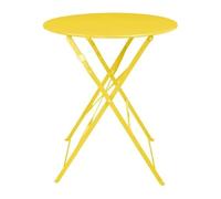 Bolero Perth Table Ronde Style Pavement Jaune Doux 600 mm